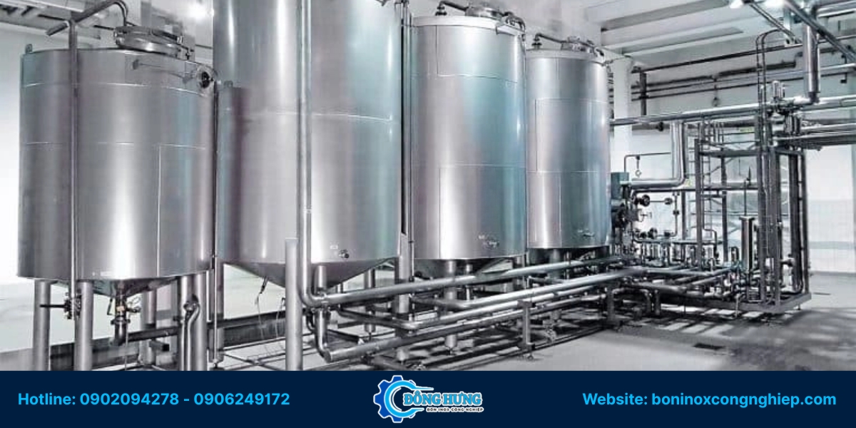 Các loại bồn inox công nghiệp phổ biến