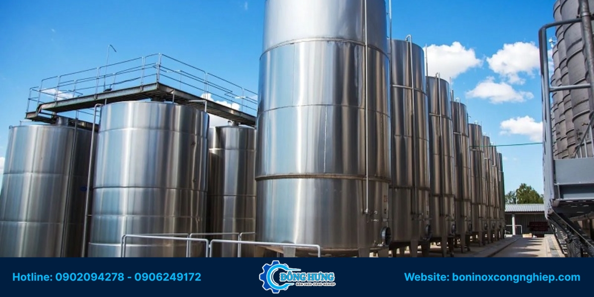 Báo giá gia công bồn inox công nghiệp tại Đông Hưng