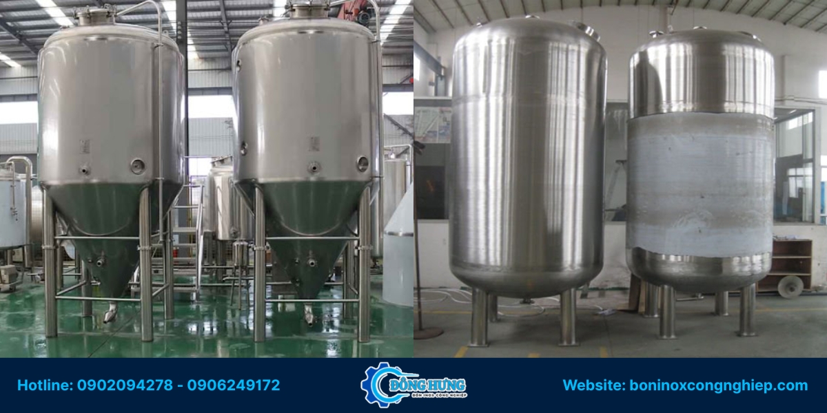 Liên hệ gia công bồn inox công nghiệp tại Đông Hưng