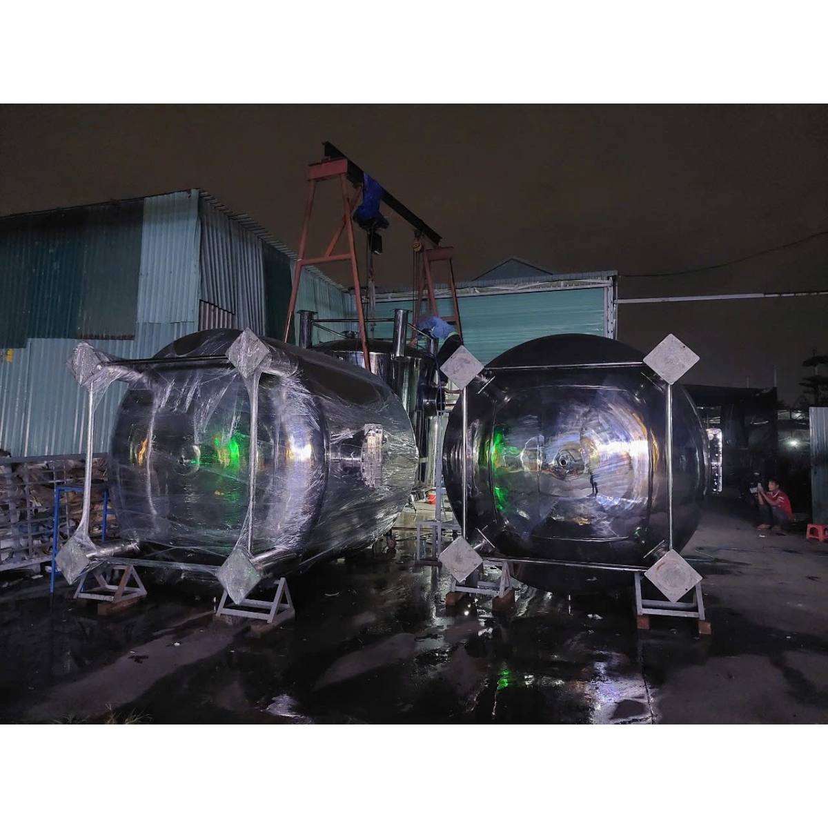 LẮP ĐẶT BỒN INOX THỰC PHẨM KCN VISIP