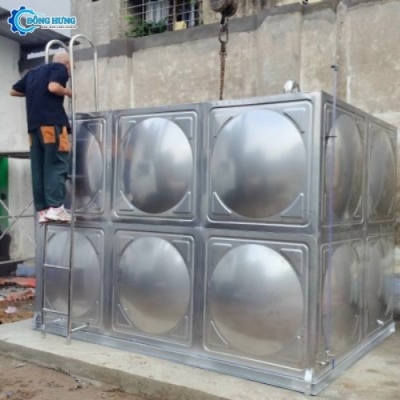 Lắp đặt bồn inox chứa nước tại Bình Thuận