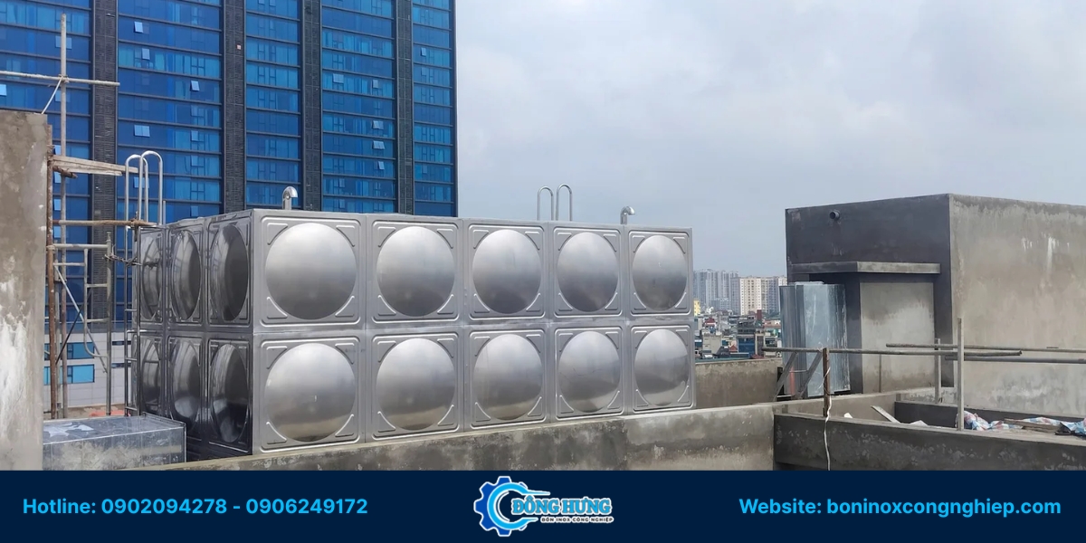 Các loại bồn inox chứa nước gia công