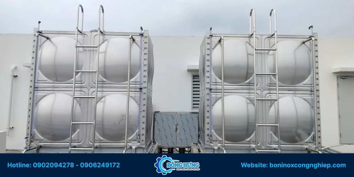 Các loại bồn inox chứa nước lắp đặt tại Đồng Nai