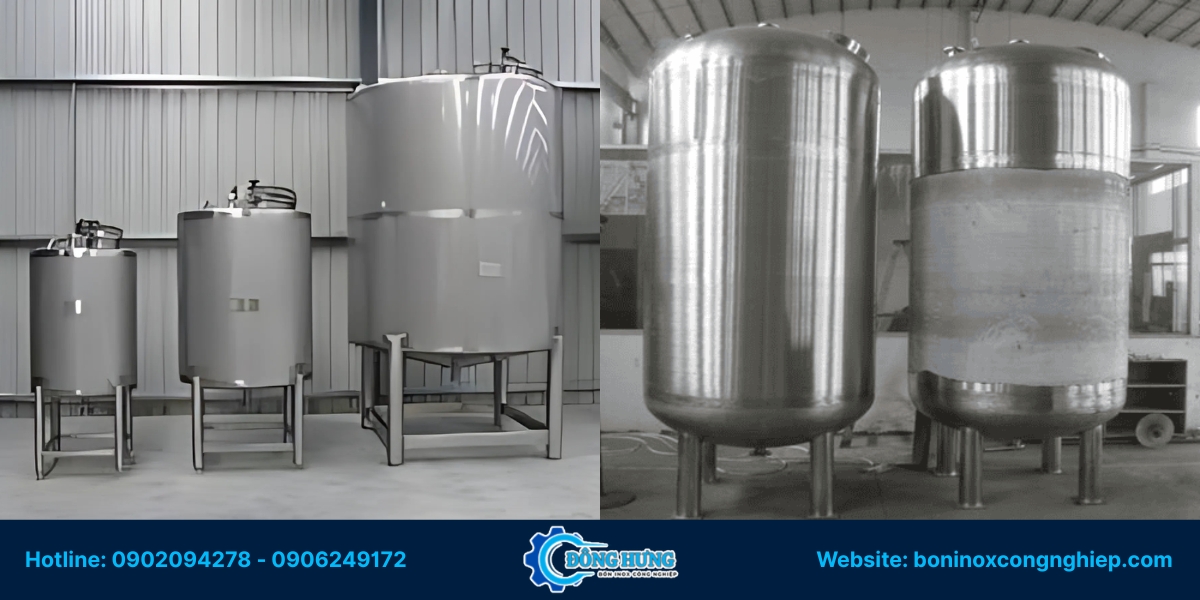 Ứng dụng thực tế của bồn inox công nghiệp trong các ngành
