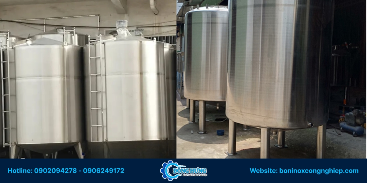 Dịch vụ gia công bồn inox công nghiệp tại Bình Phước do Đông Hưng cung cấp