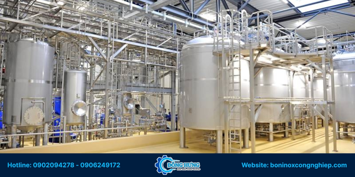 Quy trình gia công bồn inox công nghiệp tại Bình Phước của Đông Hưng