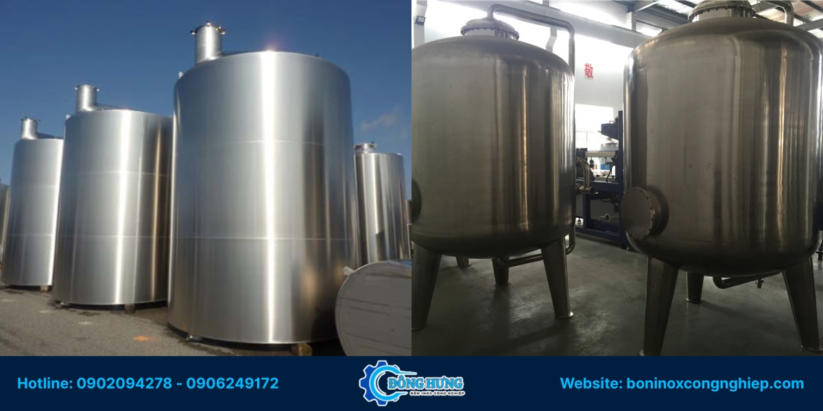Báo giá gia công bồn inox công nghiệp tại Bình Phước của Đông Hưng