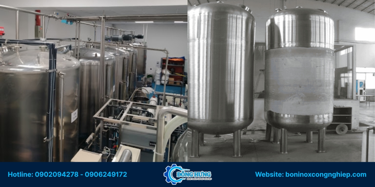 Các yếu tố ảnh hưởng đến giá gia công bồn inox công nghiệp tại Đồng Nai