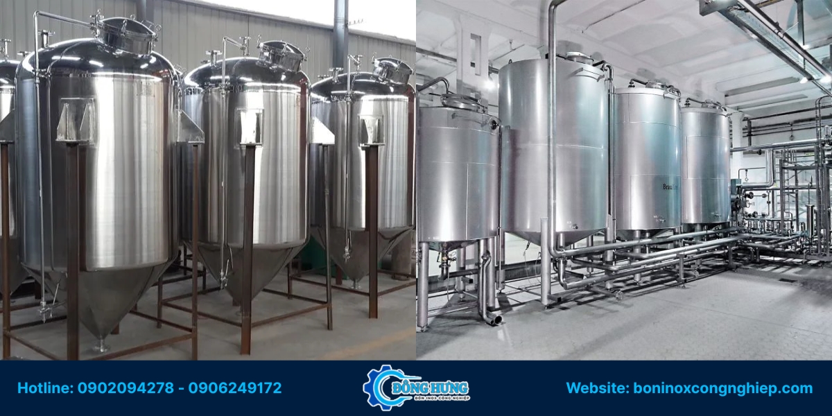Quy trình gia công bồn inox công nghiệp TP.HCM tại Đông Hưng